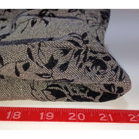 VTG Painted Pony Velvet Burnout Jacket Womens M Black Gray Floral USA Boho - Picture 6 of 8